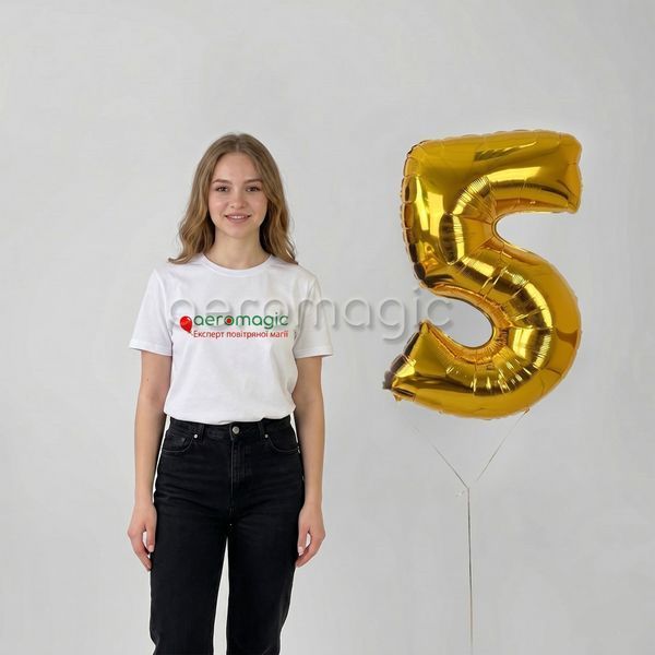 Цифра 5 золото 70 см Ц-3205 фото