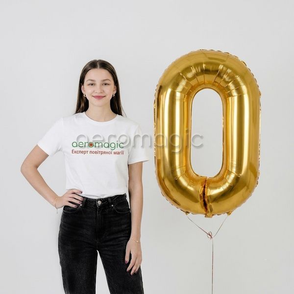 Цифра 0 золото 100 см 3400 фото